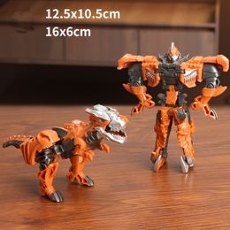 wholesale hand made deformation car robot car man boy transforms diecast toys into dinosaur model toy robots