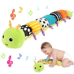 Rattles Mobiles Baby Rattle Toys Musical Worm Soft Infant Plush Eonal Interactive Sensory Toy for Toddler Babies born Gifts 230615