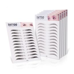 Eyebrow Enhancers 10pcs Tattoo Sticker Waterproof Templates Tools Cosmetics Professional Makeup Eye Brow Shaper Eyebrows 230615