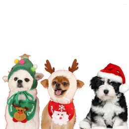 Dog Apparel Holiday And Christmas Hat Party Pet Bandana Bib Outfit Reindeer Antlers For Small Dogs Cats