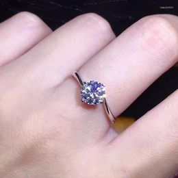 Cluster Rings 1ct D Color VVS Moissanite Diamond Ring Passed Test S925 Sterling Silver No Fading And Allergies Women Jewelry Luxury