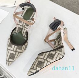 Sandali Lite Mesh con tacco alto spool tacchi grossi e larghi punta a punta designer di lusso da donna abito da sera fabbrica di scarpe footwea
