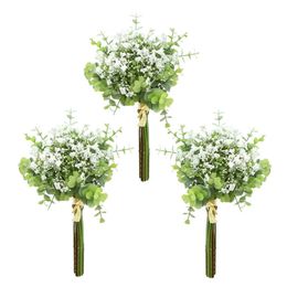 Dried Flowers High Quality Simulation Eucalyptus Gypsophila Bouquet Wedding Home Living Room Table Decoration Fake Plants Artificial