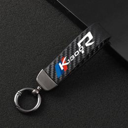 Keychains Fashion Motorcycle Carbon Fiber Leather Rope Keychain Key Ring For K1300R K1300 R Accessories7708587216i