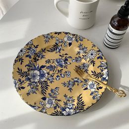 Plates Kitchen Ceramic Sets Party Wedding Vintage Salad Dishes Plate Dinner Breakfast Porcelain Louca Kitchenware OA50PS