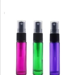 wholesale Thick 10ml Colourful Travel Glass Small Empty Aromatic Fragrance Fine Mist Spray Perfume Refillable Bottle Qdqke