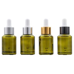 200pcs 30ml Green Clear Empty Dropper Bottle Storage Container Refillable Glass Bottle Makeup Cosmetic Tool Ntgij