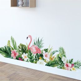 Romantic Flamingo Queen Wall Stickers Home Decor Living Room Bedroom Girls Decoration Art Murals Baseboard Vinyl Decals