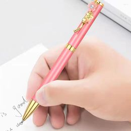 2Pcs Stationery Cute 0.5mm Black Metal Ink Pen School Supplies Office Learning Writing Ballpoint Simple Super Good Write