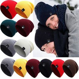 Berets 12 Colours Ladies Casual Cap Woman/Men Female Beanie Caps Knitted Beanies Winter Autumn Hats Warmer Bonnet