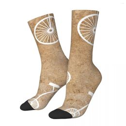 Men's Socks Funny Men's Penny Farthing Vintage Harajuku Bicycle Bike Hip Hop Casual Crew Crazy Sock Gift Pattern Printed