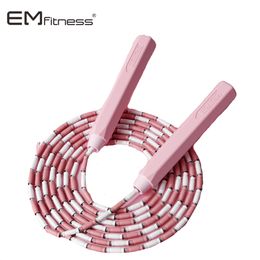 Jump Ropes 2.8M Skill Jumping Bamboo Rope PVC Beginners Adult Children Soft Beaded No Tangle Segmented Fitness Gym Training 230616