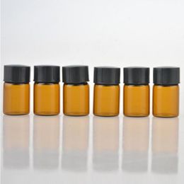 1000pcs/lot 2ML High Grade Amber bottle Mini Glass Bottle 2CC Sample Vial Small Essential Oil Bottles lin3609 Khhnf