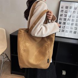 Shopping Bags Women Canvas Tote Bag Solid Colour Designer Ladies Casual Handbag Shoulder Large Capacity Cotton Reusable Beach