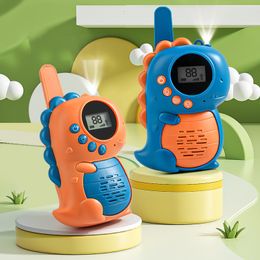 Toy Walkie Talkies Children's Cartoon Dinosaur Mini WalkieTalkie Wireless Telephone 3km Transmission Receiver Interactive Gift 230616