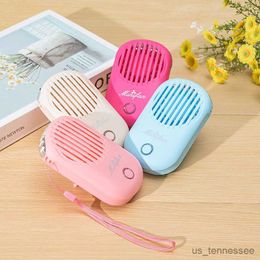 Electric Fans Eyelash Drying Mini Neck Hanging Small USB Rechargeable Leafless Eyelash Tool R230616