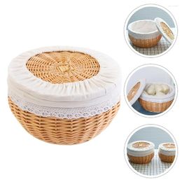 Dinnerware Sets Storage Basket Table Top Decor Pastry Decorative Counter Delicate Wicker Woven Bread