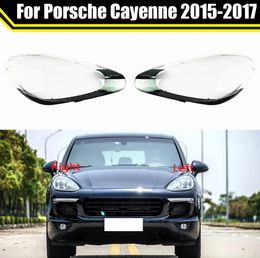 Car Front Headlight Cover Shell Headlamp Lampcover For Porsche Cayenne 2015-2017 Auto Lens Caps Glass Lampshade Case