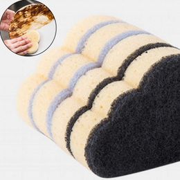 New Cloud Shape Household Water Absorption Dishwashing Sponge Pads Cleaning Sponge Brush Kitchen Office Dishwashing Brushes