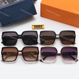 Luxury sunglasses for women Square Frame Black Sunglasses UV Protection Goggles Beach Outdoor Leisure Fashion Sunglasses with letters yellow box Wholesale