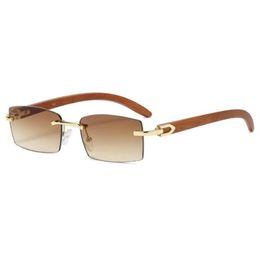 Ienbel Luxury designe sunglasses Square Genuine Buffalo Horn Glasses Mens Brand Designer Sun glasse Vintage Carter Buffs Rimless c321C