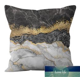 Pillowcase Classic Nordic Golden Marble Pillow Cover Texture Wholesale Home Cushion Throw Pillowcase Pillow without Pillows Core