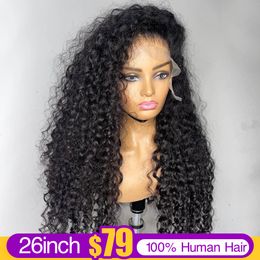 Lace Wigs 30 Inch Deep Wave Frontal Wig Human Hair 13x4 Curly Lace Front Wig Full Transparent HD Lace Water Wigs 180 Density Brazilian 230616
