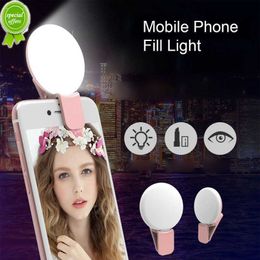 New Universal Selfie Lamp Mobile Phone Lens Portable Flash Ring Luminous Ring Clip Light LED Selfie Light Makeup Lightings