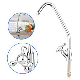 Bathroom Sink Faucets Reverse Osmosis Water Philtre Faucet Tap Bright Shiny Spray Mixer Swivel Trigeminal Taps Purifier JAN88 230616