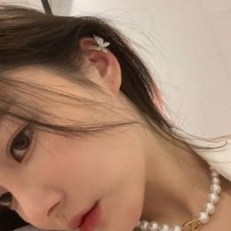 Backs Earrings 2023 Korean Butterfly Ear Clips Angel Bone Clip Earring Female No Hole Cuff Hanging For Women Jewellery