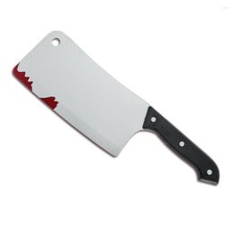 Decorative Flowers Bloody Cleaver Knifes Realistic Kitchen Prop For Prank Toys Stage Props