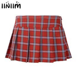 Skirt s Ladies Japanese School Girls Skirt Sexy Micro Mini Preppy Plaid Scottish Grid Miniskirt Fancy Parties Clubwear 230616