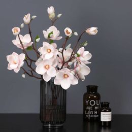 Dried Flowers Simulation EVA Small Magnolia Flower Realistic Fake Home Living Room Dining Table Wedding Decoration Artificial