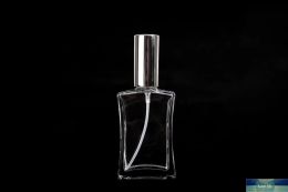 wholesale 50ml Square Glass Perfume Bottle Empty Parfum Clear Spray Packaging Refillable Bottles Atomizer Classic