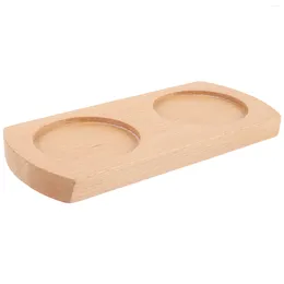 Plates Sauce Bottle Base Salt Holder Drink Tray Drinks Wooden Trays Pepper Grinder Decorations Counter