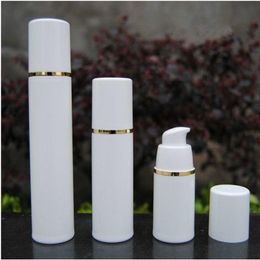 15ml 30ml 50ml airless vacuum pump lotion bottle with gold line used for Cosmetic Container F20171085 Fpcih