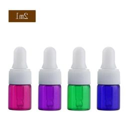 500PCS/LOT 2ML Small Glass Dropper Bottle 2cc Mini Glass Vial With Pipette Dropper Glass Sample Bottles Mcmvr