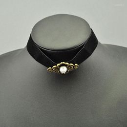 Choker Vintage Adjustable Velvet Necklace Filigree For Women Girl Clavicle Retro Ethnic Style Jewellery