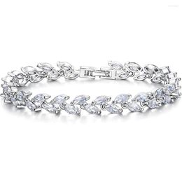 Charm Bracelets Wedding Bridal Bracelet For Brides Cubic Zirconia Classic Tennis Women Jewelry Gift