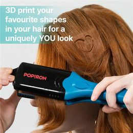 最初の3D髪の刷り込み鉄ストレートナー加熱ホットヘアコーム