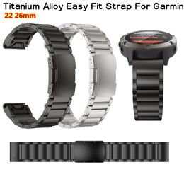 Watch Bands 22mm 26mm Luxury Alloy Strap For Garmin Fenix5/5X/5XPlus/6/6X/6XPro Quick Release Watch Band For Fenix7 7X Bracelet 230616