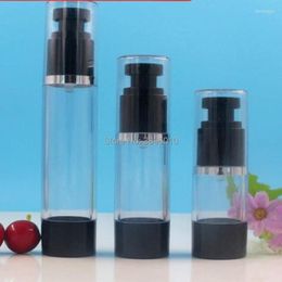 Storage Bottles 15ml 30ml 50ml Portable Vacuum Refillable Lotion Bottle Plastic AS Airless Pump F733