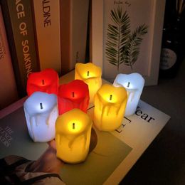 New LED Candle Lamp Light Flameless Simulation Tea Light Valentine Day Wedding Candle Home Wedding Birthday Party Decoration