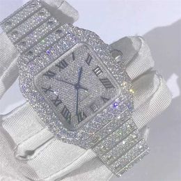 Luxurious with Gold Plated Hip Hop Diamond Iced Out Watches for Men Women Real Sier HB-XB