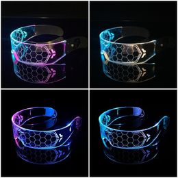 Party Masks Multifunction 7color Led Luminous Glasses Acrylic Led Party Glasses Light Up Glasses Prop For Festival Ktv Bar Party Performance 230615