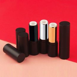 100pcs Matte Black Round Lipstick Tube bottle Empty High-quality DIY Lip Balm Tube 121 Diameter Containers F260 Uiuva