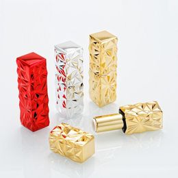 120pcs/lot Empty Lip Gloss Container bottle Magnetic Buckle Mirror Lipstick Tube DIY Lip Balm Tubes Red Gold Silver Rpmmu