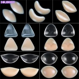 Breast Pad 1 Pair Push Up Silicone Triangle Bikini Swimsuit Bra Insert Pads Bra Pads Pasties Invisable Breast Enhancer Lingerie Dropship 230615