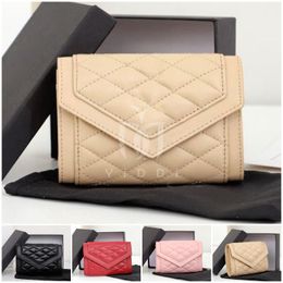 Klasik kadın cüzdan lüks tasarımcı cüzdan kısa flep mini para çantası lüks el çantası kredi kartı kartı çantası