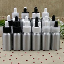 30ML 50ML 100ML Aluminum e Liquid Reagent Pipette Bottles Eye Dropper Aromatherapy Essential Oils Perfumes bottles Wmlid